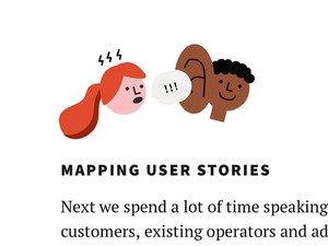 Illustrations I did for explaining HOV's design process