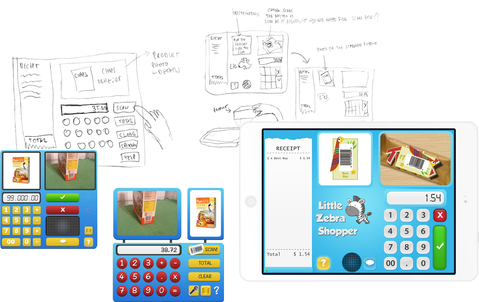 Little Zebra Shopper wireframes
